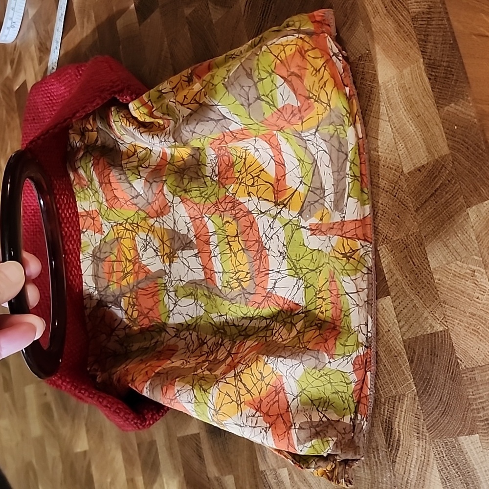 Vintage MCM red Jute Hand bag clutch - Picture 16 of 16